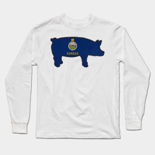 Kansas BBQ Pig Pride KS Long Sleeve T-Shirt